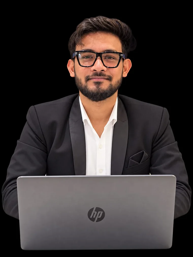 Creative professional working on a laptop
